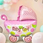 ลูกโป่งรถเข็นเด็ก ขนาดมินิ Baby Stroller balloon