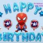 เซ็ตลูกโป่งวันเกิดสไปดอร์แมน Spiderman Happy Birthday Set