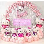 ซุ้มลูกโป่งคิตตี้ 2x3 ม. Hello Kitty Balloons colum