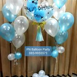 SET ช่อลูกโป่งบับเบิ้ลญี่ปุ่น พร้อมข้อความ+พู่ Bubble Balloons Colorful