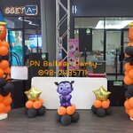 เสาลูกโป่งฟักทอง แมงมุม วันฮาโลวีน สูง 2 เมตร Halloween Balloons ง