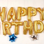 เซ็ตลูกโป่งตัวอักษรวันเกิด Happy Birthday Alphabet Foil Balloon