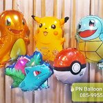 ลูกโป่งโปเกมอนและเพื่อนๆ 5 ใบ สาวกปิกาจูห้ามพลาดนะจ๊ะ Pikachu Balloons