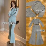 เซทเสื้อแขนยาวมาเข้าเซทกับกางเกงขายาว