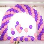 ซุ้มโค้งลูกโป่งลายเกลียว งานเปิดร้าน Balloons colum