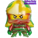 ลูกโป่งก้านการ์ตูนรูปนินจาโก สีเขียว NINJA