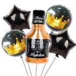 SET 5 ชิ้น ลูกโป่งวันเกิดขวดเหล้า ขวดไวน์ Happy Birthday foil balloons