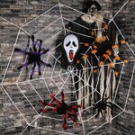 ใยแมงมุมเชือก ขนาด 75×75 cm. Halloween Spider web