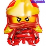 ลูกโป่งก้านการ์ตูนรูปนินจาโก สีแดง NINJA