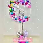 เสาลูกโป่งยูนิคอร์น แบบวงกลม Unicorn Balloons
