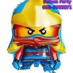 ลูกโป่งก้านการ์ตูนรูปนินจาโก สีฟ้า NINJA
