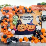 ฉากลูกโป่งฮาโลวีน แบลคดรอป Balloon for Halloween Day