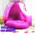 ลูกโป่งหัวใจ สีชมพู 18 นิ้ว Heart Foil Balloon Pink Color