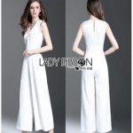 Lady Ribbon Penelope Minimal Elegant Plain Jumpsuit ขายส่งจั้มสูท