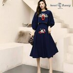 เสื้อคอปคอกลม ทรงปล่อย