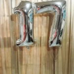 ลูกโป่งตัวเลขสีเงิน ขนาด 40 นิ้วใช้แก๊สฮีเลียมปลอดภัย100%