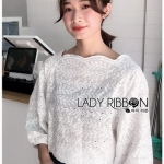 Cotton Blouse Lady Ribbon ขายผ้าคอตตอน