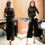 Lady Ribbon Lace Embroidered Jumpsuit