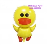 ลูกโป่งเป็ดแซลลี่ การ์ตูนไลน์ สีเหลือง Sally Duck Line balloon
