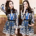 จั้มสูทขาสั้นเนื้อผ้าด้านในเป็นผ้าเครปสีดำ