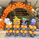 ซุ้มโค้งฮาโลวีน ต้นไม้แมงมุมดำ 2x3 ม. Halloween Balloons colum