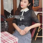 Lace Collared Lady Ribbon Dress