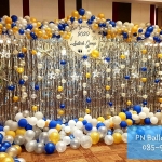 Bฺิackdrop laser curtains balloon with star&light แบลคดรอปม่านลูกโป่งพร้อมระบบไฟ