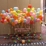 ลูกโป่งพาสเทล สีสวยสดใส ช่อละ 10 ใบ พร้อมฐานลูกโป่งฟรุ้งฟริ๊ง