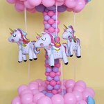 ลูกโป่งม้าหมุน สวนสนุก carousel amusement park Balloons
