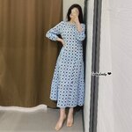 Maxi Dress ZARA แขนยาว