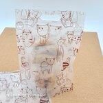 ✅️🇹🇭 ถุงซิป มีหูหิ้ว ตั้งได้ แมวน้ำตาลขุ่น 15.5×23+ก้นถุง5.5cm. 50ใบ/แพ็ค 20ใบ/แพ็ค พลาสติก แพ็คเกจ เบเกอรี่ j12