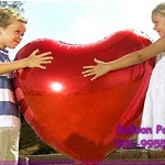 ลูกโป่งหัวใจดวงใหญ่ ไซต์จัมโบ้ สีแดง 36 นิ้ว Jumbo Red Heart Foil Balloon