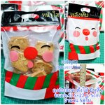 ถุงซิปตั้งได้ มีหูหิ้ว ตุ๊กตาหิมะ สโนว์แมน คริสมาส ~50ใบ/แพ๊ค ซิปล็อค พลาสติก แพ็คเกจ เบเกอรี่ j12