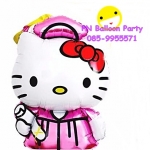 ลูกโป่งคิตตี้รับปริญญา ใส่หมวกบัณฑิต สีชมพู Kitty Congrats Foil Balloon Pink Color
