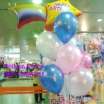 ช่อลูกโป่งวันเกิดดวงดาวสายรุ้ง รวมช่อ 10 ใบ ฟรีจัดช่อและฐานลูกโป่งฟรุ้งฟริ๊ง