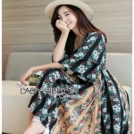 Lady Ribbon Florence Bohemian Chic Floral Printed Maxi Dress