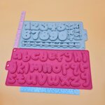 ✅️🇹🇭 แม่พิมพ์ซิลิโคน ตัวหนังสือ A-Z 0-9 สำหรับงาน ฟองดอง วุ้น ช็อคโกแลต โมลสบู่ เรซิ่น เจริญ12