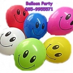 ลูกโป่งสวรรค์ทรงกลมลายหน้ายิ้ม ขนาด 12 นิ้ว แพค 3 ชิ้น คละสี Latex Smile Color Balloons
