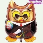 ลูกโป่งนกฮูกรับปริญญา LOOK WHOO DID IT Owl Congrats Foil Balloon
