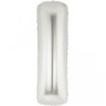 ลูกโป่งตัวอักษร I ขนาด 40 นิ้ว สีเงิน Alphabet Letter Foil Balloon Silver Color