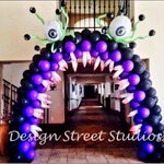 ซุ้มโค้งฮาโลวีนปากมอนเตอร์ monster Halloween Balloons colum