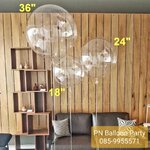 ลูกโป่งใสขนาด 30-36 นิ้ว เนื้อพลาสติก สินค้านำเข้า ยี่ห้อ BOBO