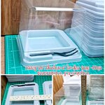 กล่องเค้ก +ส้อมชมพู สี่เหลี่ยม8cm. สูง10cm.~48-50ชุด กล่องเบเกอรี่ กล่องขนม กล่องแยมโรล กล่องพลาสติก bbpo j12 สำเนา