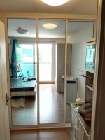 กั้นห้องนอนด้วยอลูมิเนียมสามบานพลัมคอนโดพหลโยธิน89เฟสสาม