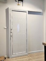 ประตูห้องน้ำบานเลื่อนแขวนอลูมิเนียมสีขาวทึบ แข็งแรง ทนทาน หมดปัญหาเรื่องผุเรื่องเป็นสนิม