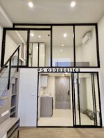 กั้นห้องduplexคอนโดoriginplugandplaynonthaburistationด้วยอลูมิเนียมกระจกเทมเปอร์