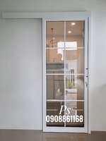 เปลี่ยนประตูครัวบานเปิดให้เป็นประตูบานเลื่อนกระจกอลูมิเนียม