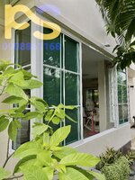 หน้าต่างบานเลื่อนกระจกอลูมิเนียมคาดลายลูกฟักสไตล์ยุโรป