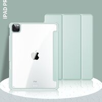 (สีเขียวอ่อน) Smart Case Shockprrof หลังใส (มีที่เก็บปากกา) - เคส iPad Pro 11" Gen 3 (2021)