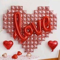 ลูกโป่งหัวใจ & LOVE สีโรสโกลด์ ไซต์จัมโบ้ Love Foil Balloon